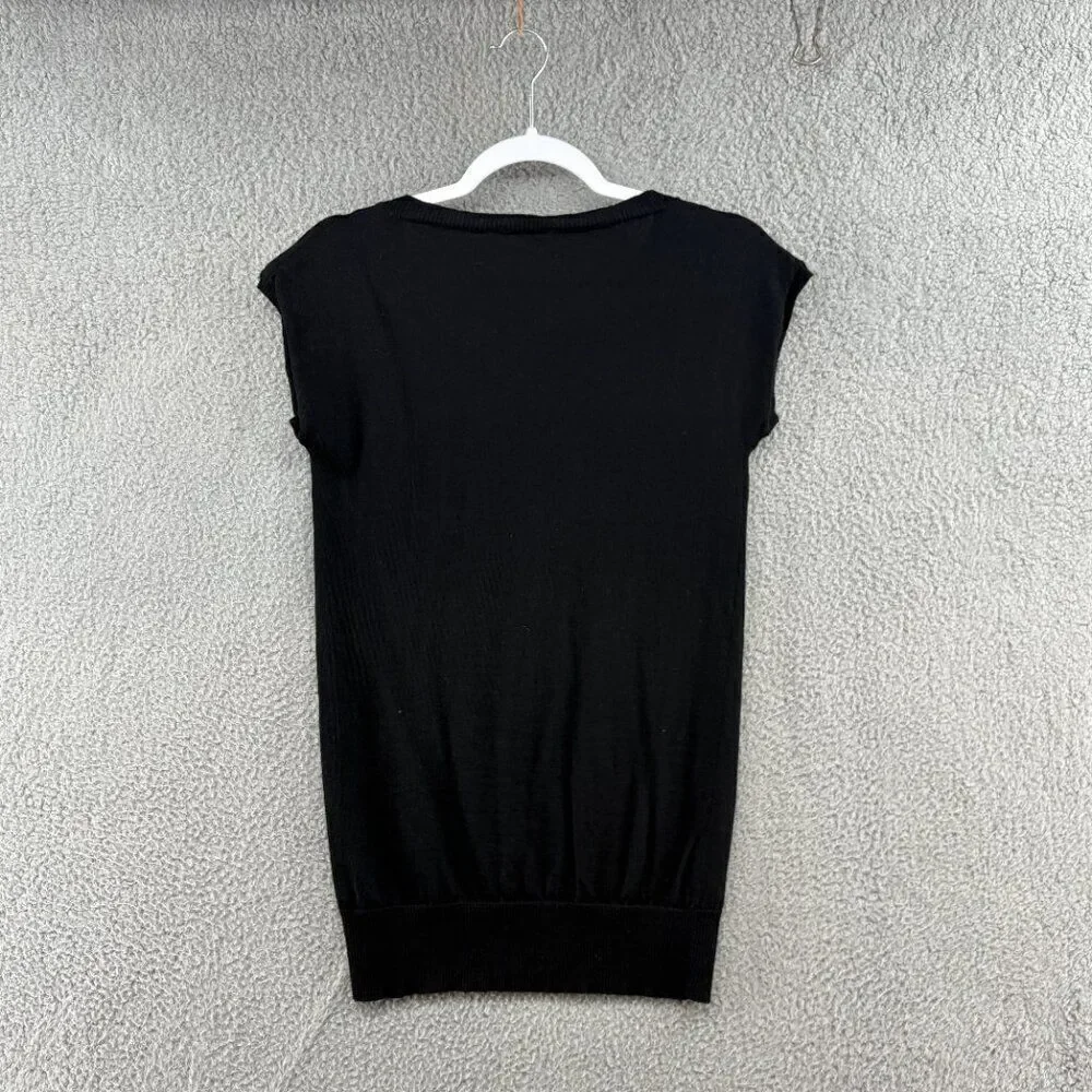 J. CREW Cap Sleeve Sweater 100% Merino Wool size small Fitted